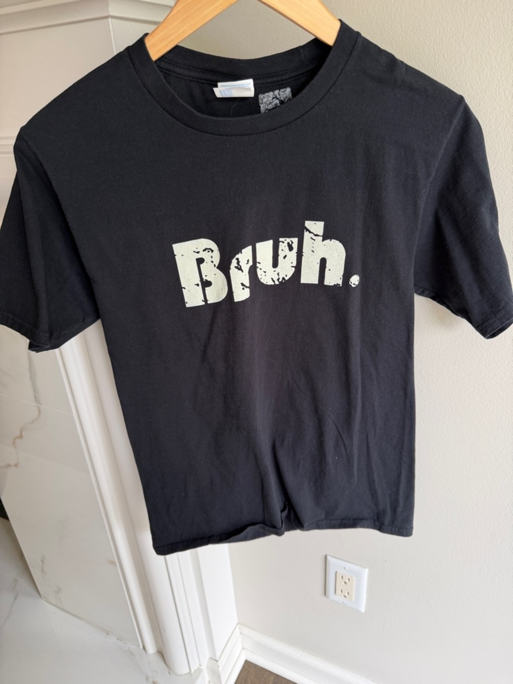 Kids Black "Bruh." Graphic Tee